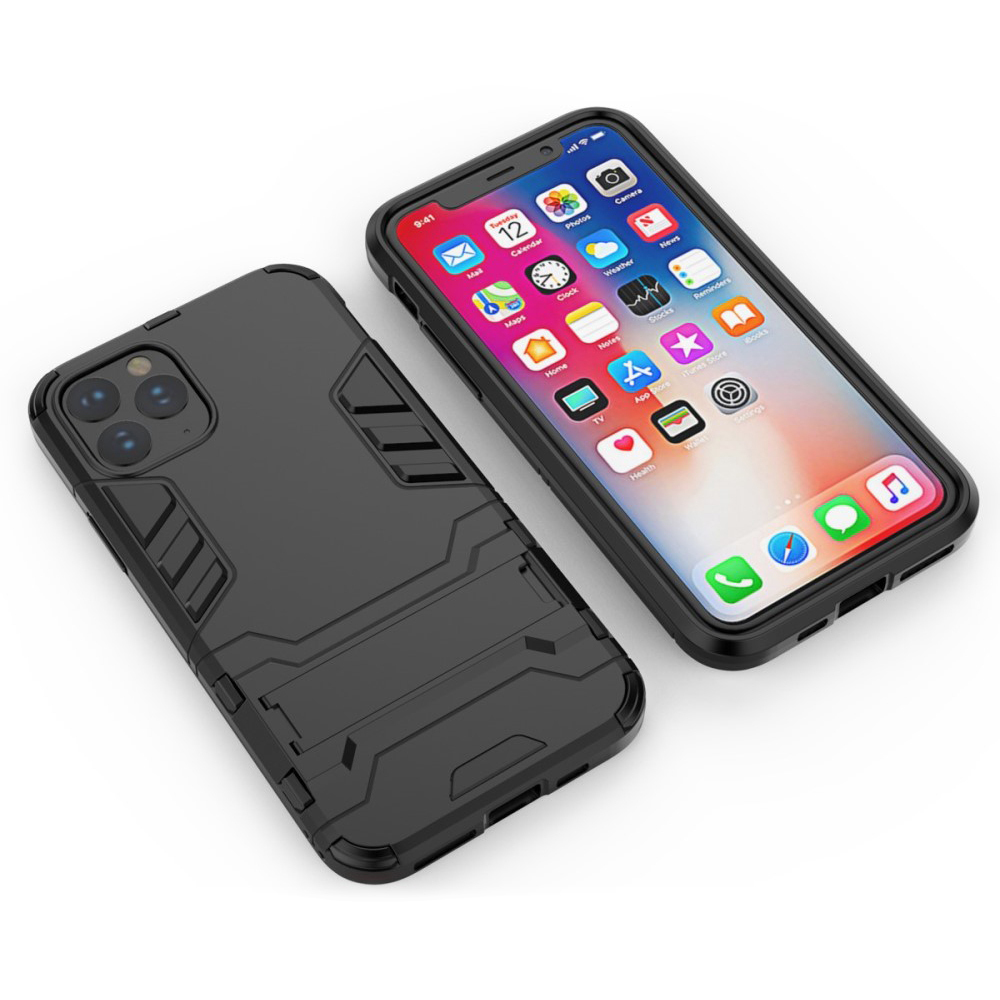 Slim Armour Tough Shockproof Case & Stand for Apple iPhone 11 Pro - Black